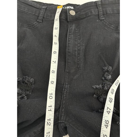 Distressed Jeans 13 Black Skinny High Waist Grunge Streetwear Urban Chic - Picture 8 of 12